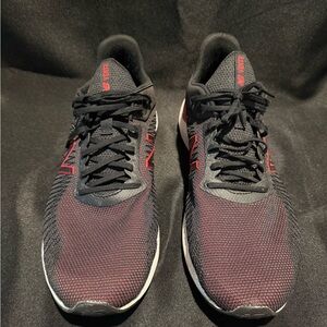 New Balance Black and Red Athletic Shoes